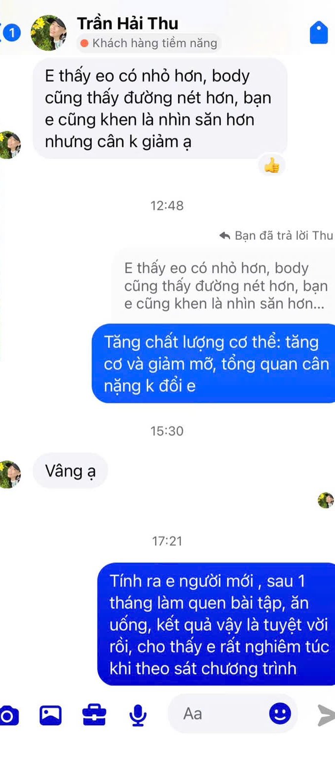 Phản hồi học viên Trần Hải Thu sau một tháng theo chương trình PT Online