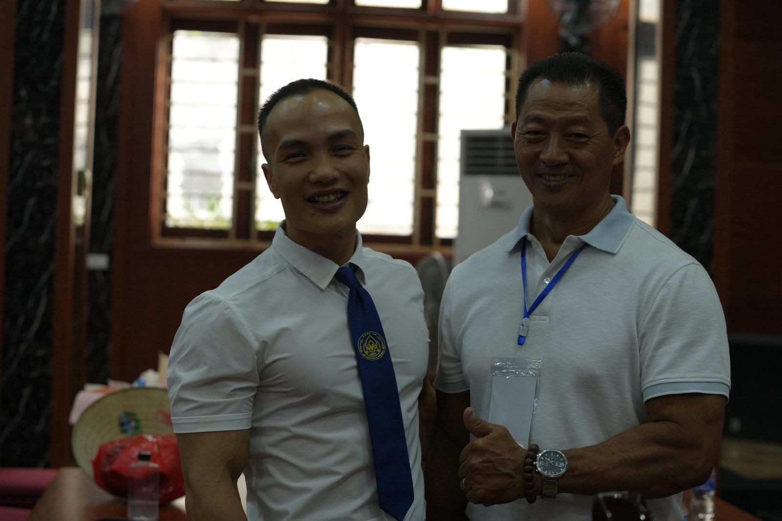 Nguyễn Bảo Bằng, trọng tài Giải vô địch Thể dục Thể hình – Fitness CLB TP Vinh mở rộng 2024, cùng huyền thoại thể hình Việt Nam Lý Đức