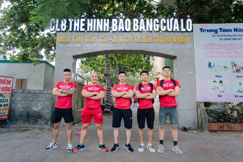 Cổng CLB GYM BẢO BẰNG ở số 13 Sào Nam, Cửa Lò, Nghệ An